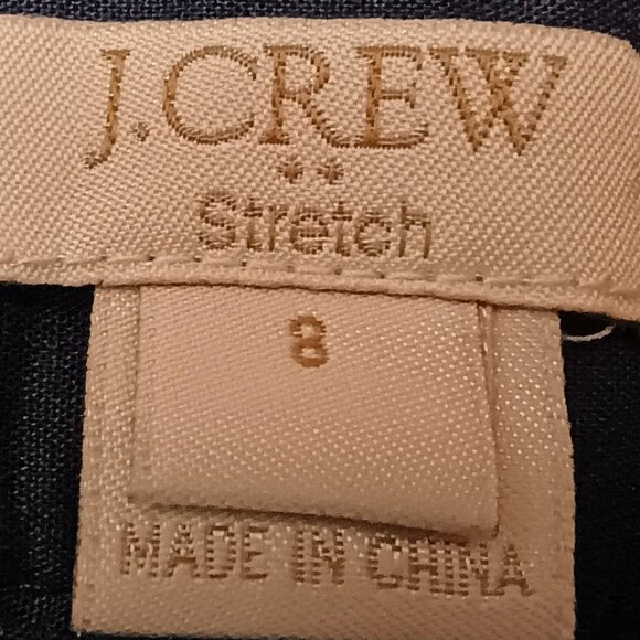 EUC: J.Crew Sze 8 Navy Blue Stretch Wool Blend Lined Skimmer Dress Pants - Picture 3 of 8